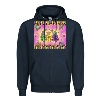Navy mardi gras bead dogs Zipper Hoodie - MaliasSmallBusiness
