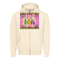 Sandshell mardi gras bead dogs Zipper Hoodie - MaliasSmallBusiness