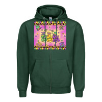 Sports Green mardi gras bead dogs Zipper Hoodie - MaliasSmallBusiness