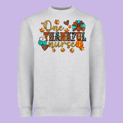 One Thankful Nurse Heavyweight Sweatshirt Designed By Jahusdesignshop