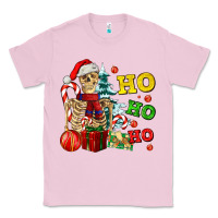 Bubblegum Pink Christmas ho ho ho skeleton Classic Tee - AdoDesignShop
