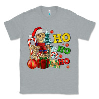 Heather Grey Christmas ho ho ho skeleton Classic Tee - AdoDesignShop