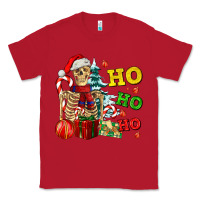 Red Christmas ho ho ho skeleton Classic Tee - AdoDesignShop