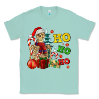 Seafoam Christmas ho ho ho skeleton Classic Tee - AdoDesignShop