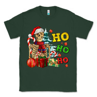 Sports Green Christmas ho ho ho skeleton Classic Tee - AdoDesignShop