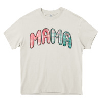 Cream mama christmas plaid Heavy Core Tee - MaliasSmallBusiness