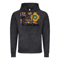 Vintage Black fall for jesus he never leaves Vintage Hoodie - CowhideDigitalArt