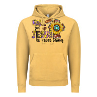 Vintage Mustard fall for jesus he never leaves Vintage Hoodie - CowhideDigitalArt