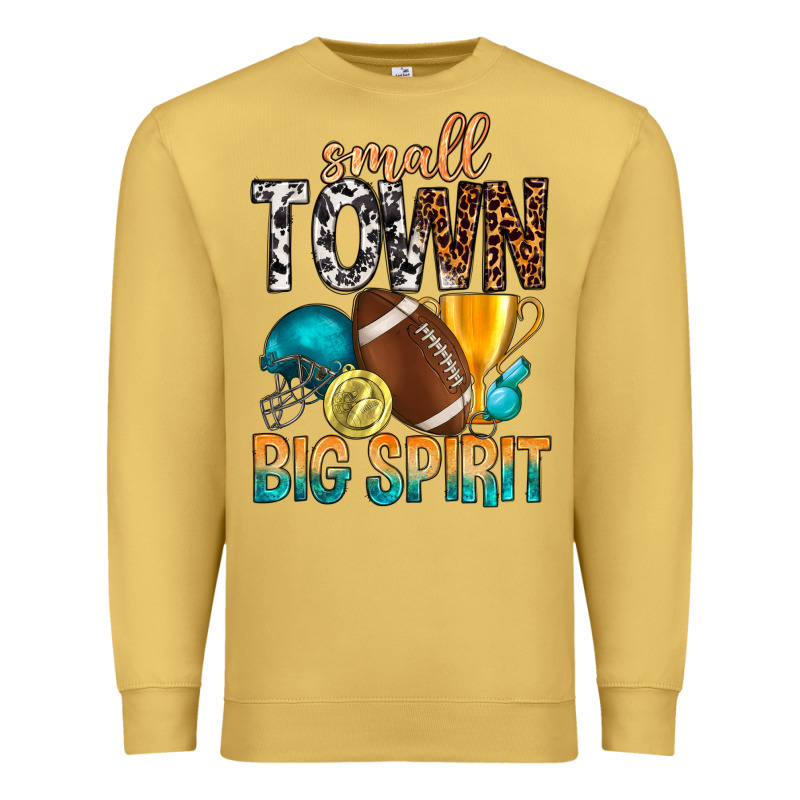 Small Town Big Spirit Premium Sweatshirt by BundleAndBundleShop | Teevron