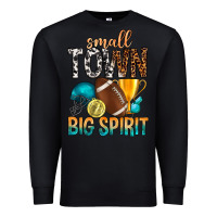 Black Small Town Big Spirit Premium Sweatshirt - BundleAndBundleShop