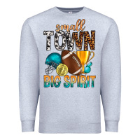 Heather Grey Small Town Big Spirit Premium Sweatshirt - BundleAndBundleShop