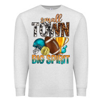Oatmeal Heather Small Town Big Spirit Premium Sweatshirt - BundleAndBundleShop