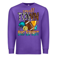 Purple Small Town Big Spirit Premium Sweatshirt - BundleAndBundleShop