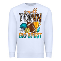 White Small Town Big Spirit Premium Sweatshirt - BundleAndBundleShop