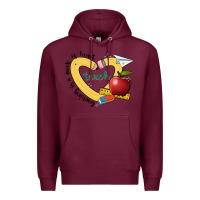 Burgundy teaching is a work of heart Premium Hoodie - JahusDesignShop