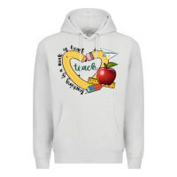 Dove Grey teaching is a work of heart Premium Hoodie - JahusDesignShop
