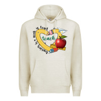 Oatmeal Heather teaching is a work of heart Premium Hoodie - JahusDesignShop