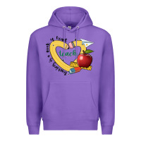 Purple teaching is a work of heart Premium Hoodie - JahusDesignShop