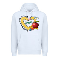 White teaching is a work of heart Premium Hoodie - JahusDesignShop