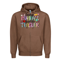 Chestnut every bunnys favorite teacher Zipper Hoodie - MaliasSmallBusiness