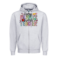 Heather Grey every bunnys favorite teacher Zipper Hoodie - MaliasSmallBusiness