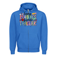 True Royal every bunnys favorite teacher Zipper Hoodie - MaliasSmallBusiness
