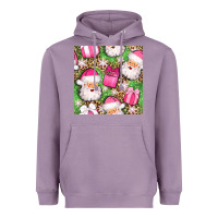Lavender christmas santa claus and gift box seamless pattern bbs Heavyweight Hoodie - BundleAndBundleShop