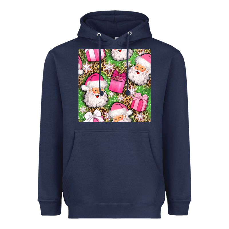 Christmas Santa Claus And Gift Box Seamless Pattern Bbs Heavyweight Hoodie by BundleAndBundleShop | Teevron