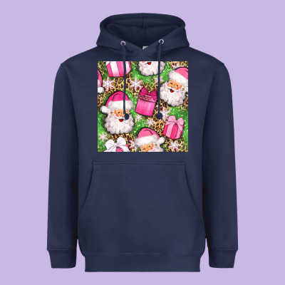 Christmas Santa Claus And Gift Box Seamless Pattern Bbs Heavyweight Hoodie Designed By Bundleandbundleshop