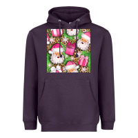Plum christmas santa claus and gift box seamless pattern bbs Heavyweight Hoodie - BundleAndBundleShop