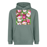 Sage christmas santa claus and gift box seamless pattern bbs Heavyweight Hoodie - BundleAndBundleShop