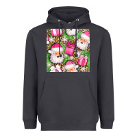 Smoke christmas santa claus and gift box seamless pattern bbs Heavyweight Hoodie - BundleAndBundleShop
