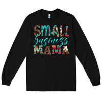 Black small business mama leopard turquoise aztec serape cowhide Long Sleeve Tee - Artiststas