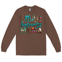Chestnut small business mama leopard turquoise aztec serape cowhide Long Sleeve Tee - Artiststas
