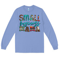 Colony Blue small business mama leopard turquoise aztec serape cowhide Long Sleeve Tee - Artiststas