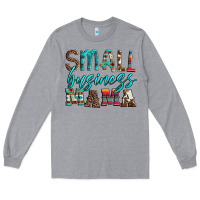 Heather Grey small business mama leopard turquoise aztec serape cowhide Long Sleeve Tee - Artiststas