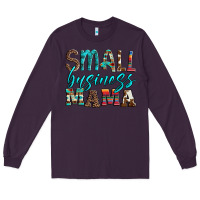 Plum small business mama leopard turquoise aztec serape cowhide Long Sleeve Tee - Artiststas