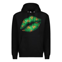 Black St. Patricks Day Green Lips Premium Hoodie - Bettercallsaul