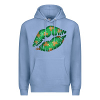 Colony Blue St. Patricks Day Green Lips Premium Hoodie - Bettercallsaul