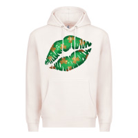 Pale Pink St. Patricks Day Green Lips Premium Hoodie - Bettercallsaul