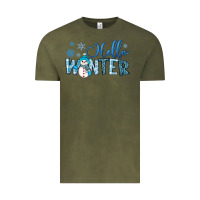 Vintage Olive hello winter Vintage Tee - JahusDesignShop