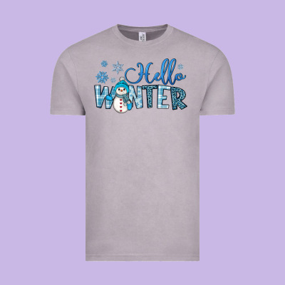 Hello Winter Vintage Tee Designed By Jahusdesignshop