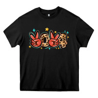 Black 2024 stars and leopard Heavy Core Tee - MaliasSmallBusiness