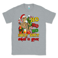Heather Grey Christmas ho ho ho holy shit what a year skeleton Classic Tee - AdoDesignShop