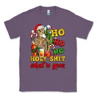 Lavender Christmas ho ho ho holy shit what a year skeleton Classic Tee - AdoDesignShop