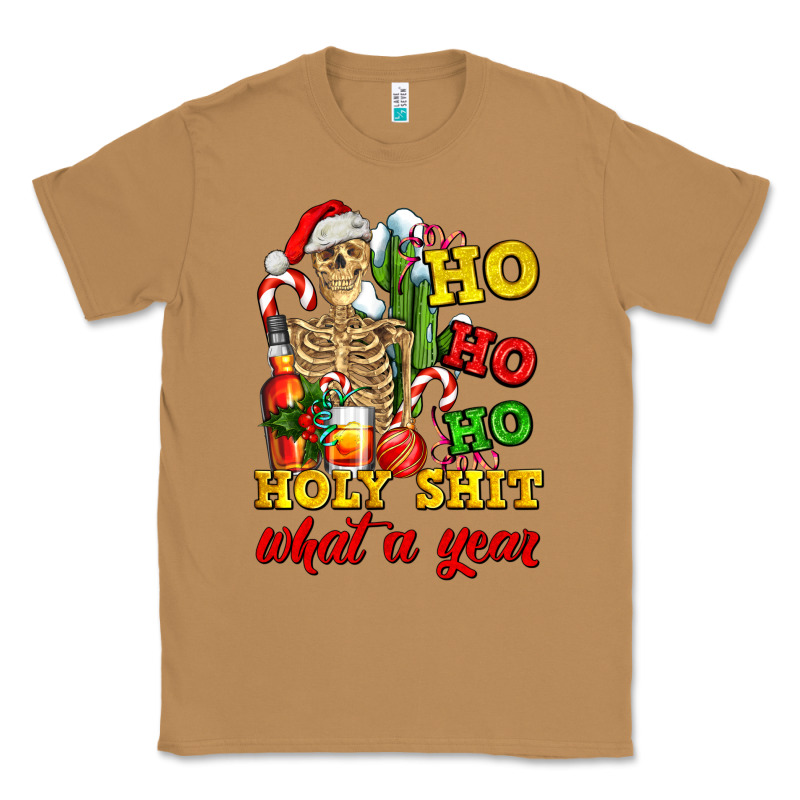 Christmas Ho Ho Ho Holy Shit What A Year Skeleton Classic Tee by AdoDesignShop | Teevron