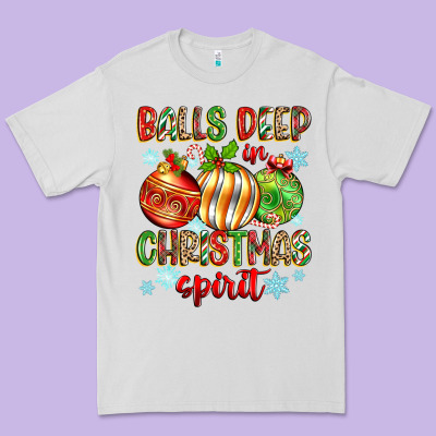 Balls Deep In Christmas Spirit Premium Tee Designed By Zillion Design Studio