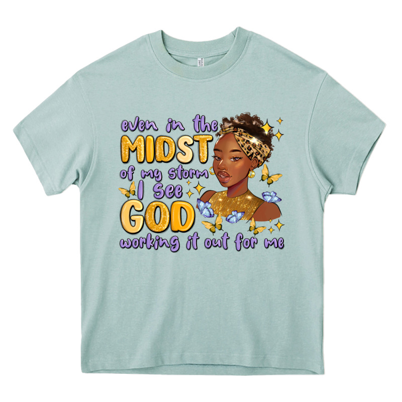 Even In The Midst Of My Storm I See God Working It Heavy Core Tee by MaliasSmallBusiness | Teevron