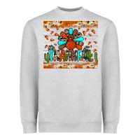 Heather Grey thankful turkey Heavyweight Sweatshirt - JahusDesignShop