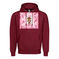 Burgundy one boujee heifer Zipper Hoodie - MaliasSmallBusiness